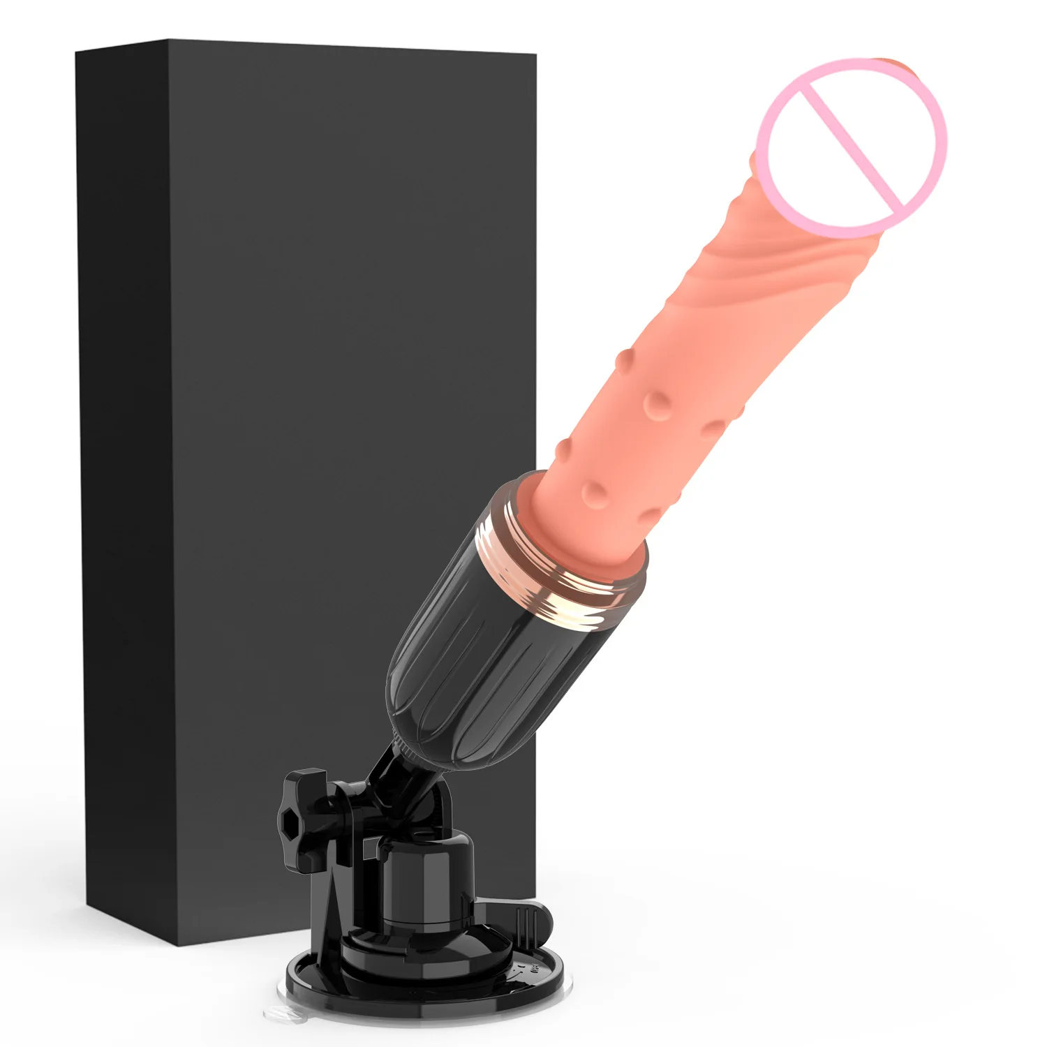Wireless remote-controlled dildo vibrator for women and same-sex couples, featuring 10 thrusting and vibration modes, a heating