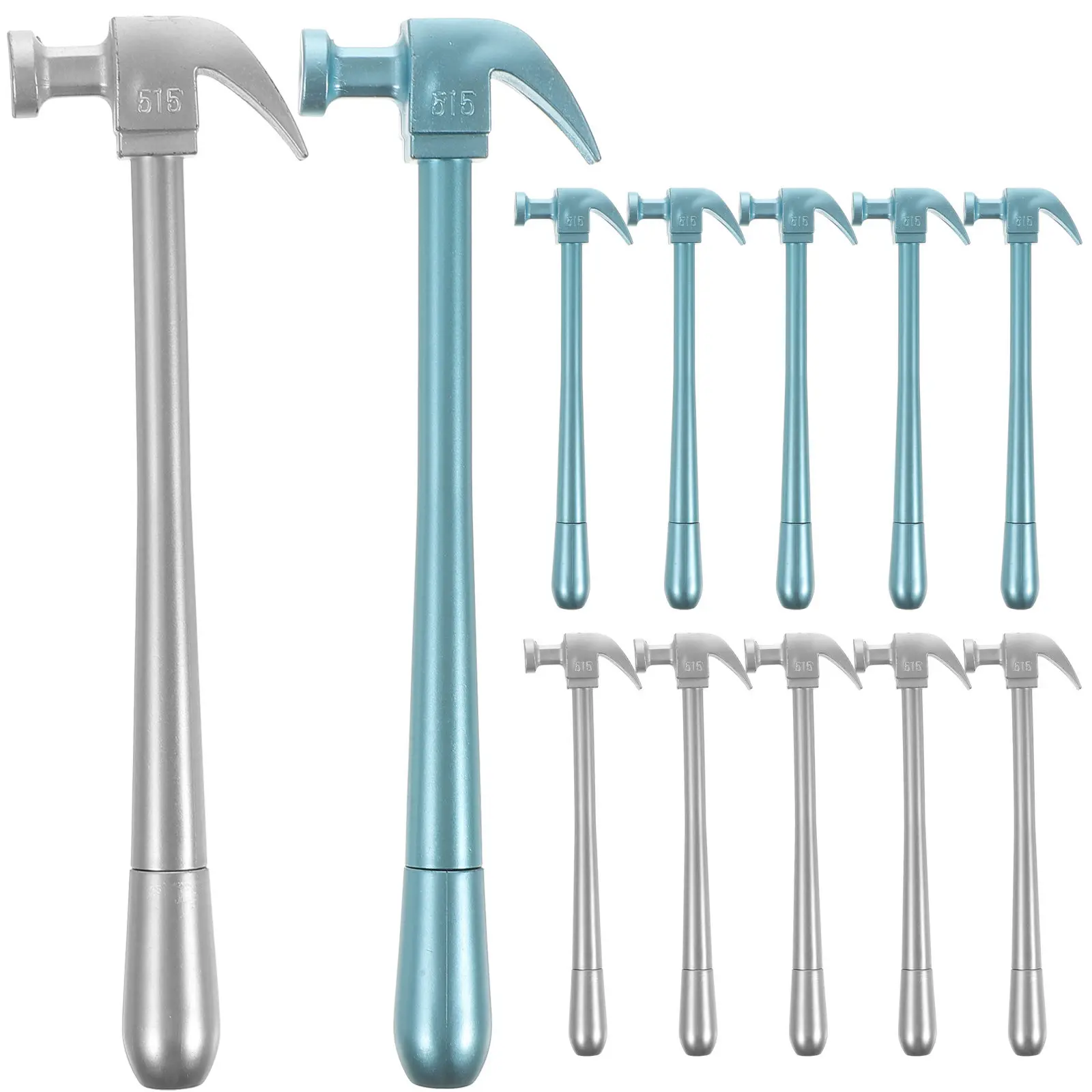 

12Pcs Lightweight Hammer Shaped Pens Colorful Writing Pen Set for Children Book Notes School Study Room Organization