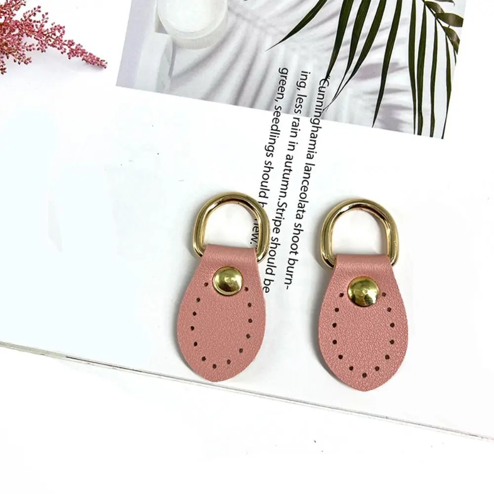 2Pcs Handmade Bag Buckle Straps PU Leather Metal Handbags Shoulder DIY Bag Accessories Fashion Lychee Pattern Chain Clasp Buckle