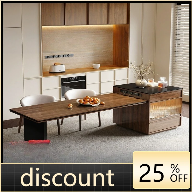 

LH antique island dining table integrated household retractable retro