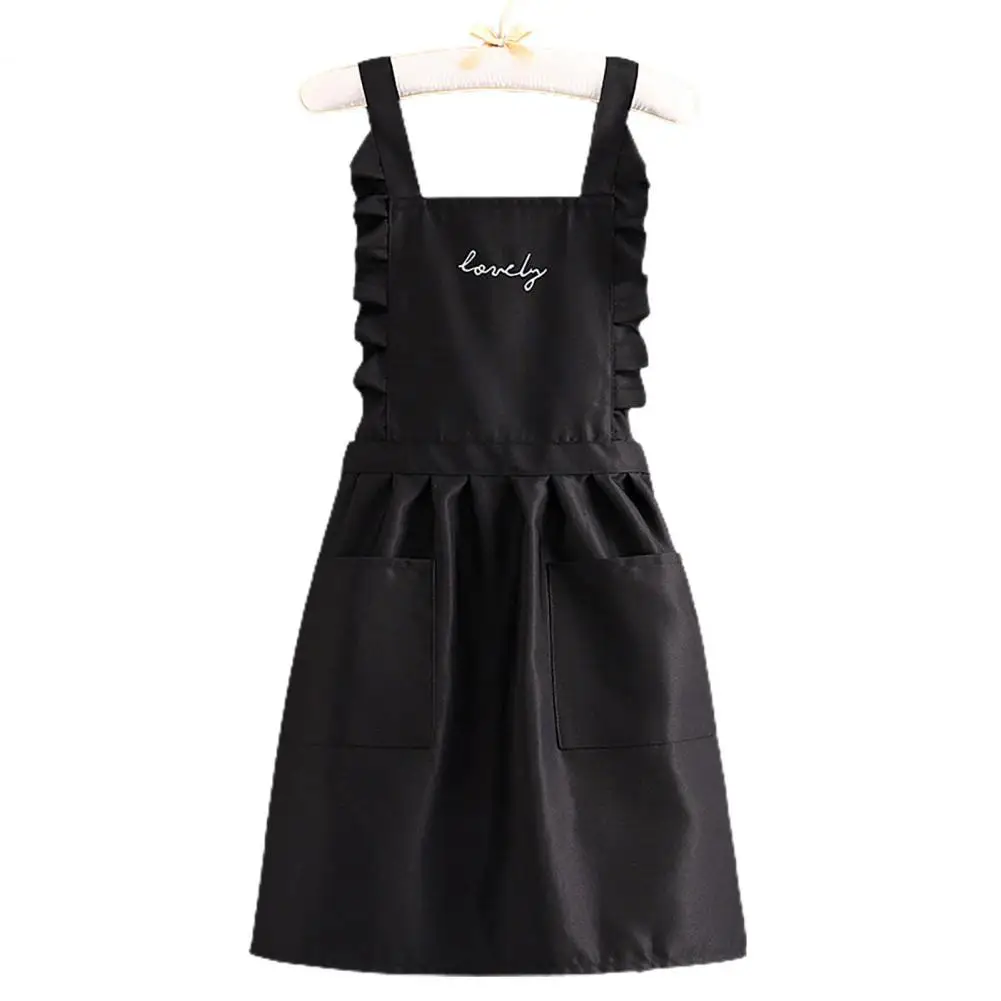 

Useful Women Apron with Pockets Cotton Women Men Kitchen Apron Chef Workwear Fadeless Baking Apron Household Supplies