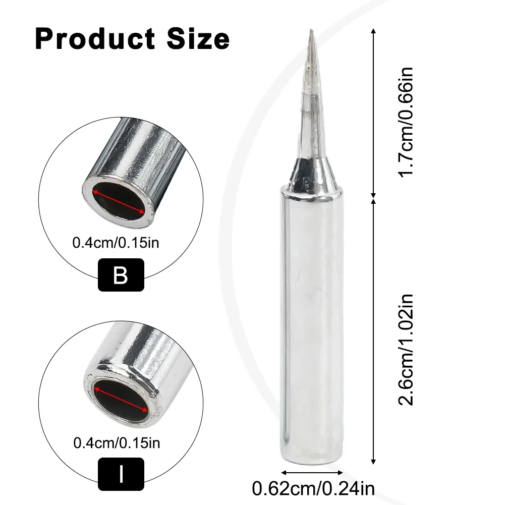 

Light Weight Soldering Iron Tip 1.65" Silver 200~480℃ 900M-T-I / 900M-T-B High Safety Lower Temperature Soldering