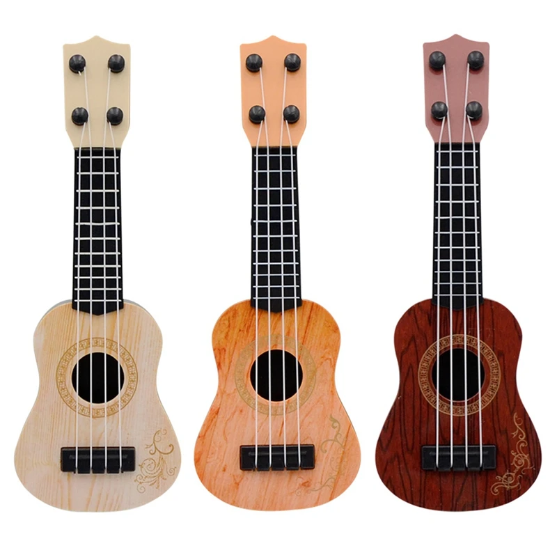 Guitarra de ukelele clásica para niños, juguete de Educación Temprana, suministros de fiesta de guitarra pequeña, ajustable