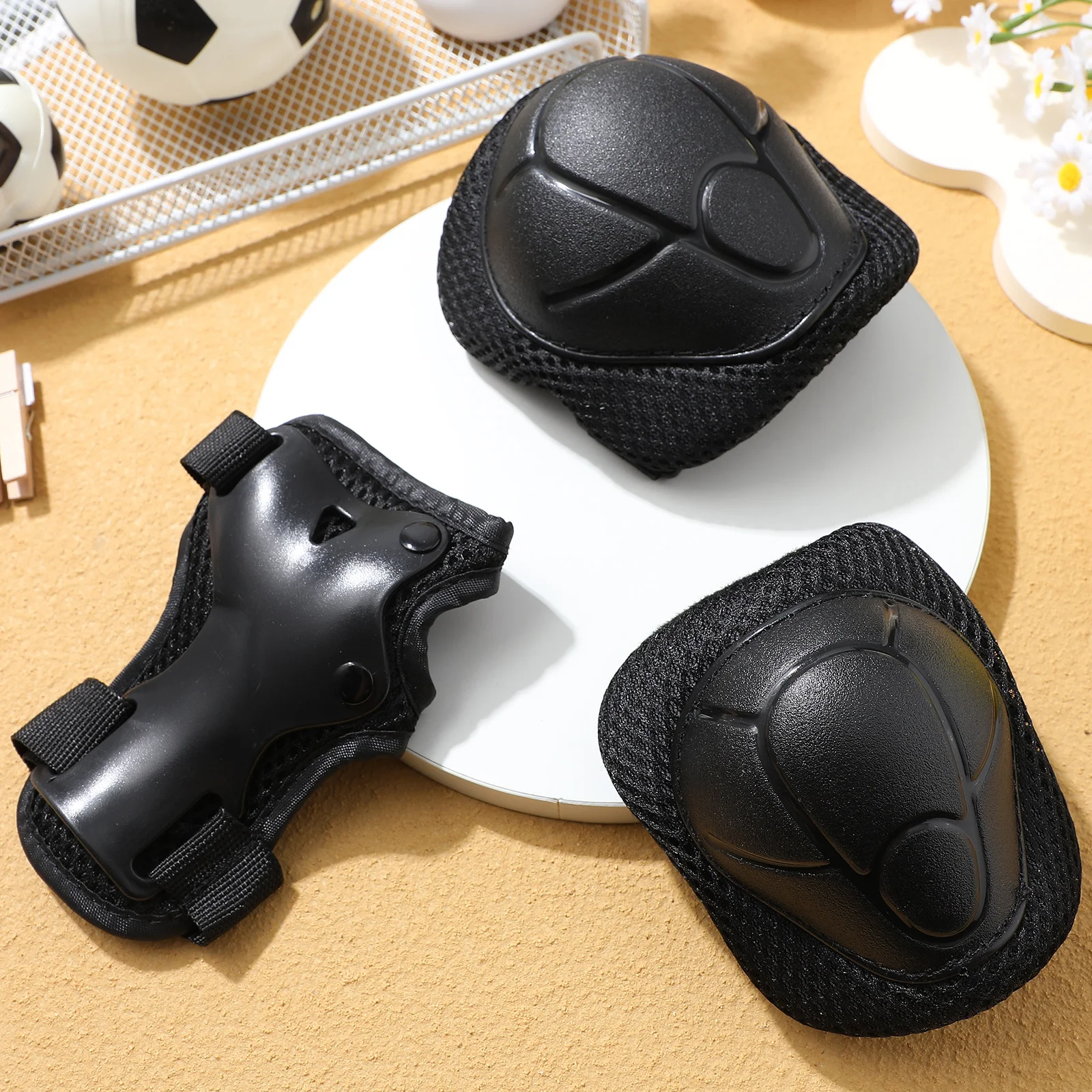 

1Set Skating Knee Elbow Pads Protective Gear Cushioned Sturdy Elastic Fit for Skateboard Snowboard Roller Sports