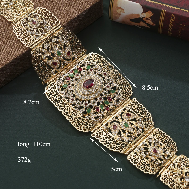 Ceinture en métal de mariage marocain pour femmes, bijoux de corps pour patients arabes, cadeau pour dames françaises, taille de robe, livraison gratuite, tout neuf