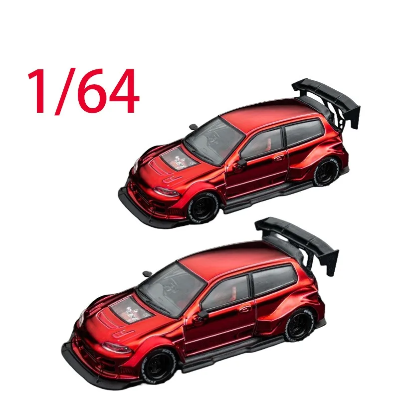 

DCM Diecast 1/64 Scale Honda Alloy Car Model Honda Civic Kevmannz GT EG6 Hatchback Play Vehicles Toys for Boys Original Box