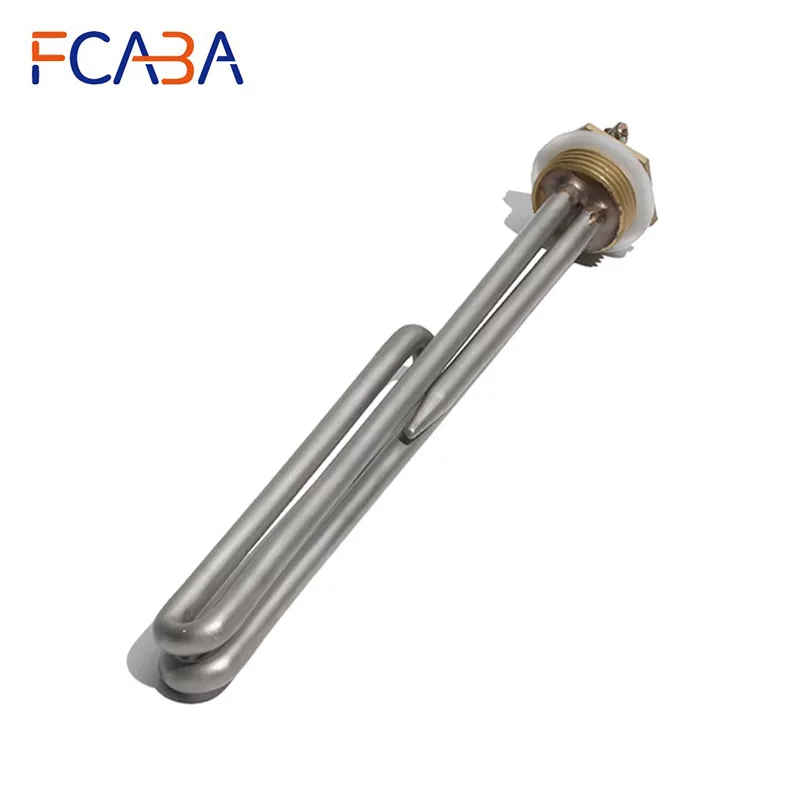 1 Inch BSP/DN25 Copper Thread Solar Water Heater Element 110V/220V/380V Electric Heating Tube with Probe Hole 1KW/2KW/3KW/4KW