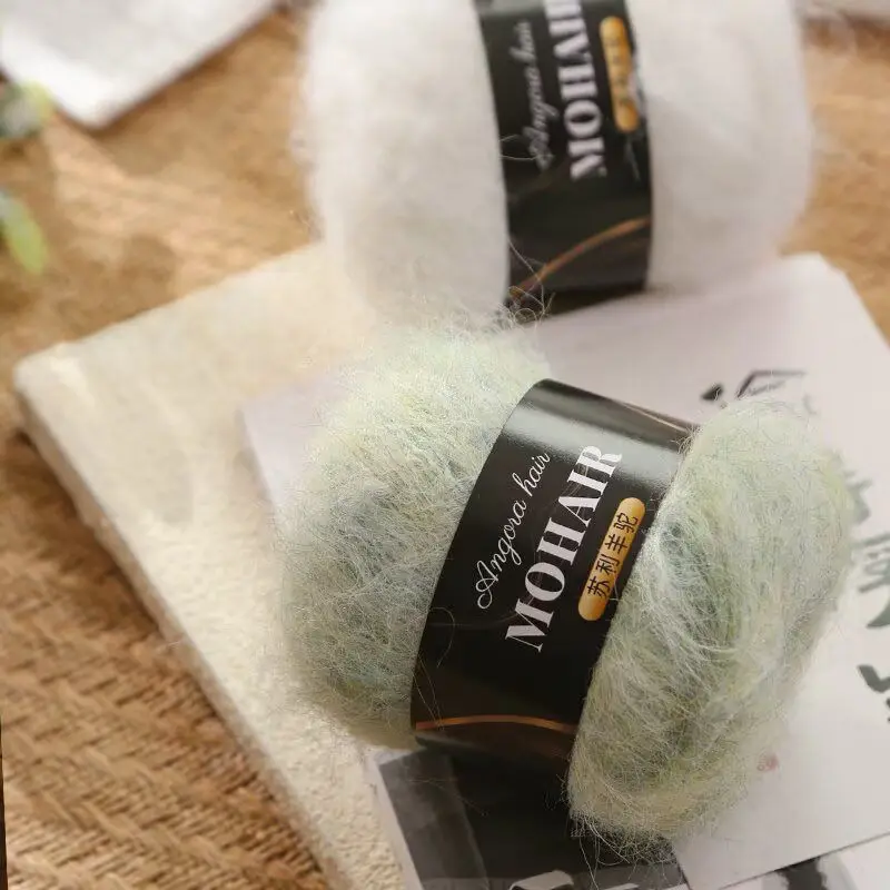 25 جرام/خيوط الموهير الألبكة، مواد محبوكة يدويًا، مناسبة لصنع البلوزات العصرية والسترات والأوشحة والقبعات والشالات