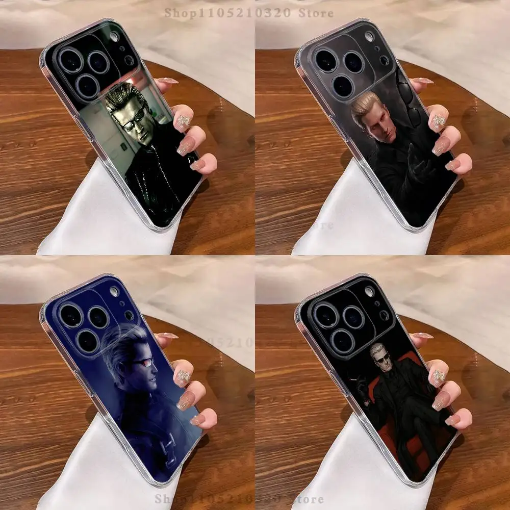 

A-Albert Wesker Phone Case For iPhone 17,16,15,14,13,12,11 Pro,Max,Plus,X,XS,XR,SE4,E Mini Transparent Soft Cover