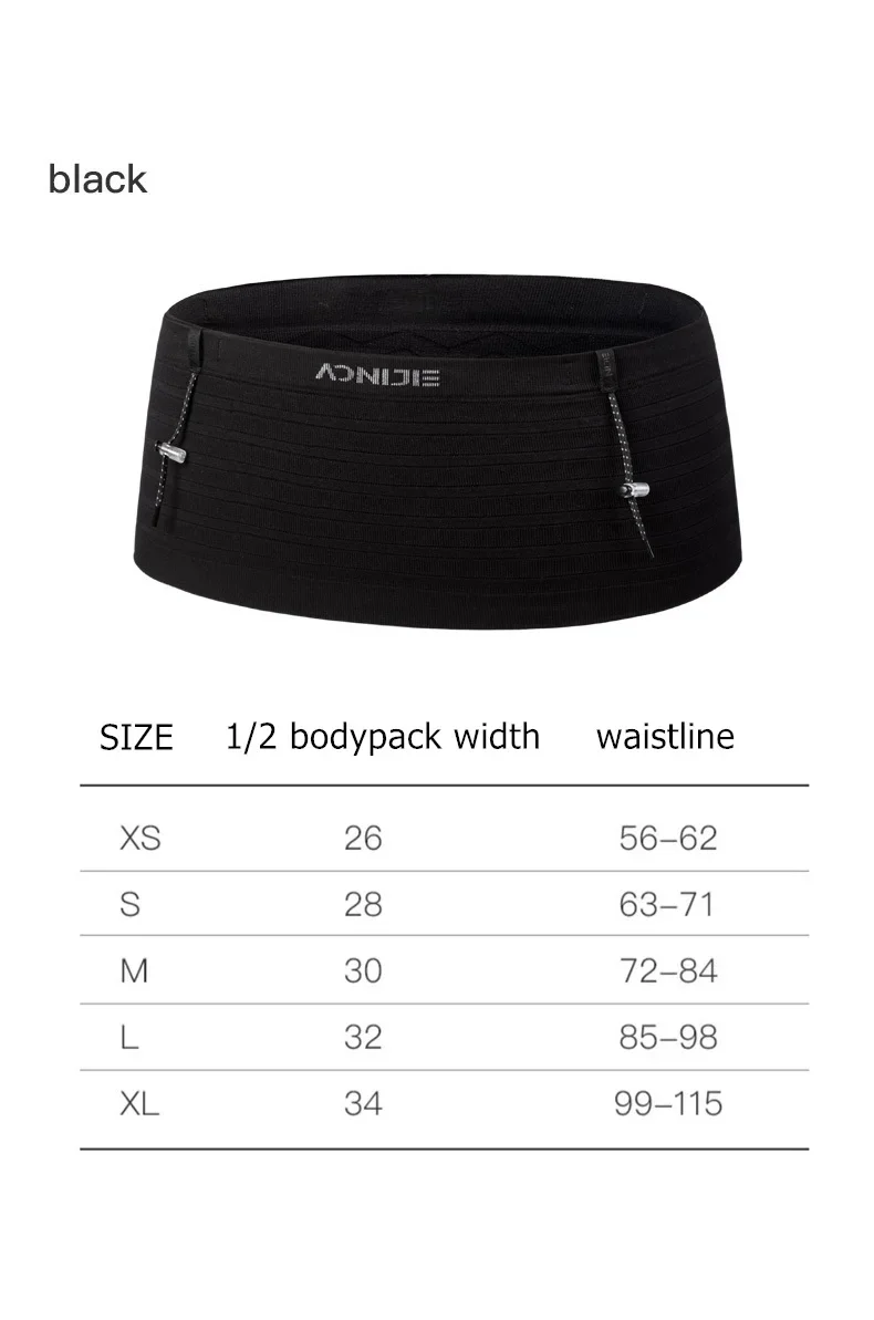 AONIJIE Running Waist Bag No Bounce Trail Running Belt Hydration Waist Pack For Triathlon Gym Fitness Running Accessories W8116