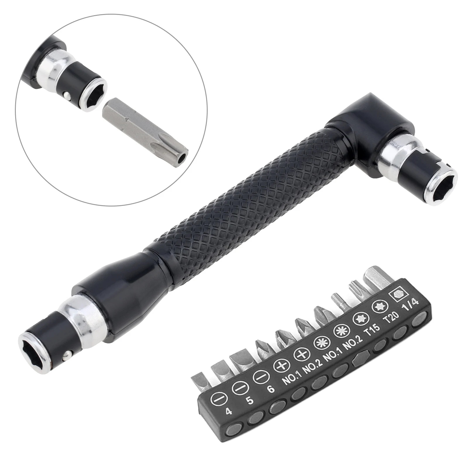 Mini Double Ended Socket Wrench Chave Allen 14 Polegadas 6.35 mm l Rod Chave de Fenda Bit Grupo Catraca Universal Handle Wrench Repair Tool