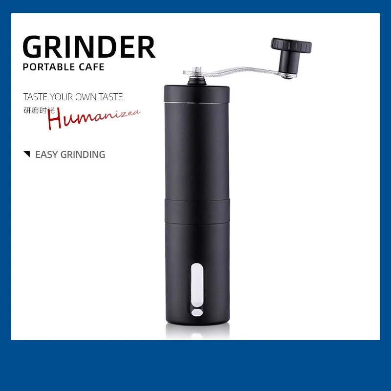 Folding Stainless Steel Hand Coffee Bean Grinder Bean Grain Grinder Easy to Carry Suitable for Outdoor Office Use