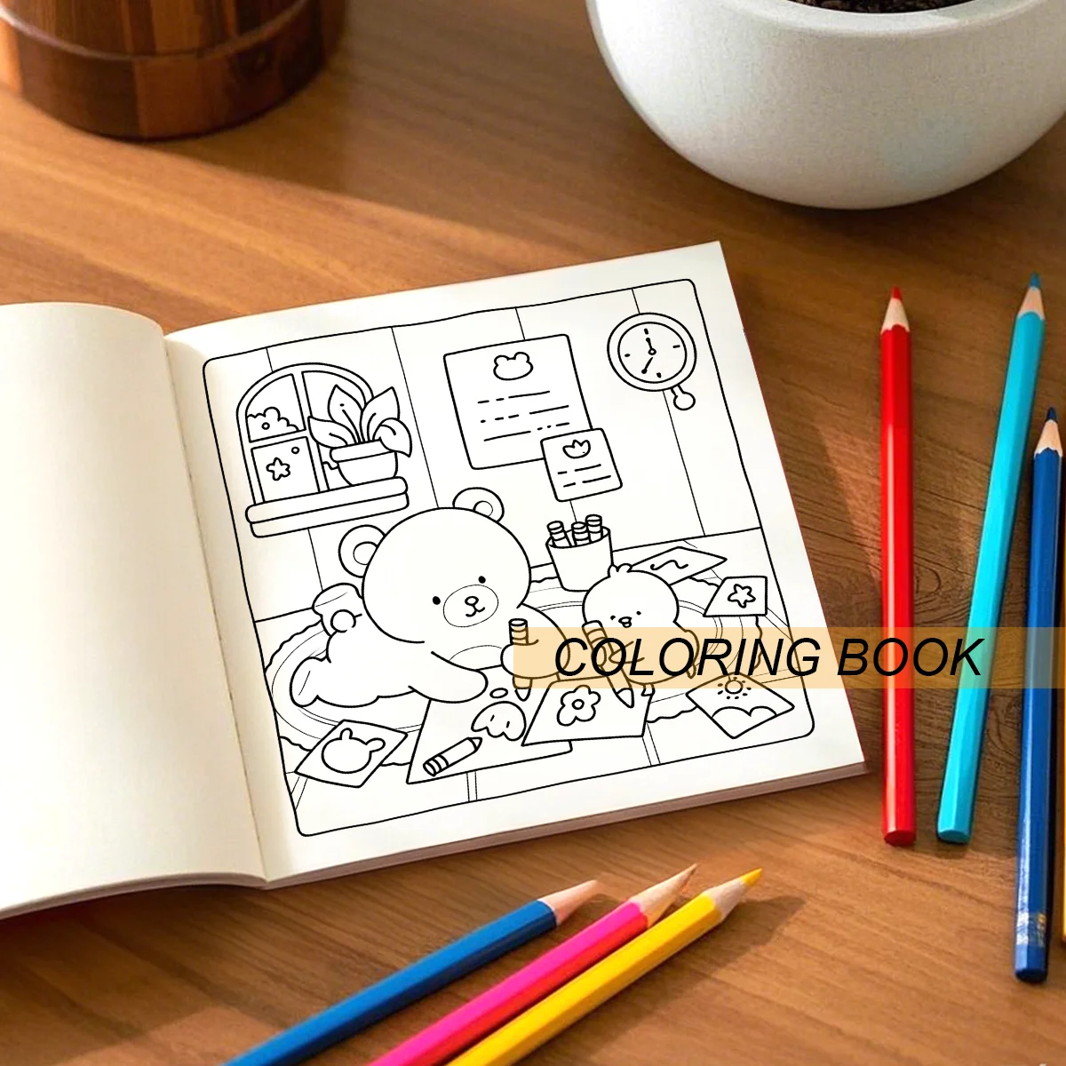 Warm and Cozy Bold-easy Patterns Coloring Book for Adults Cute Drawing Book Perfect Gift for Party and Birthday