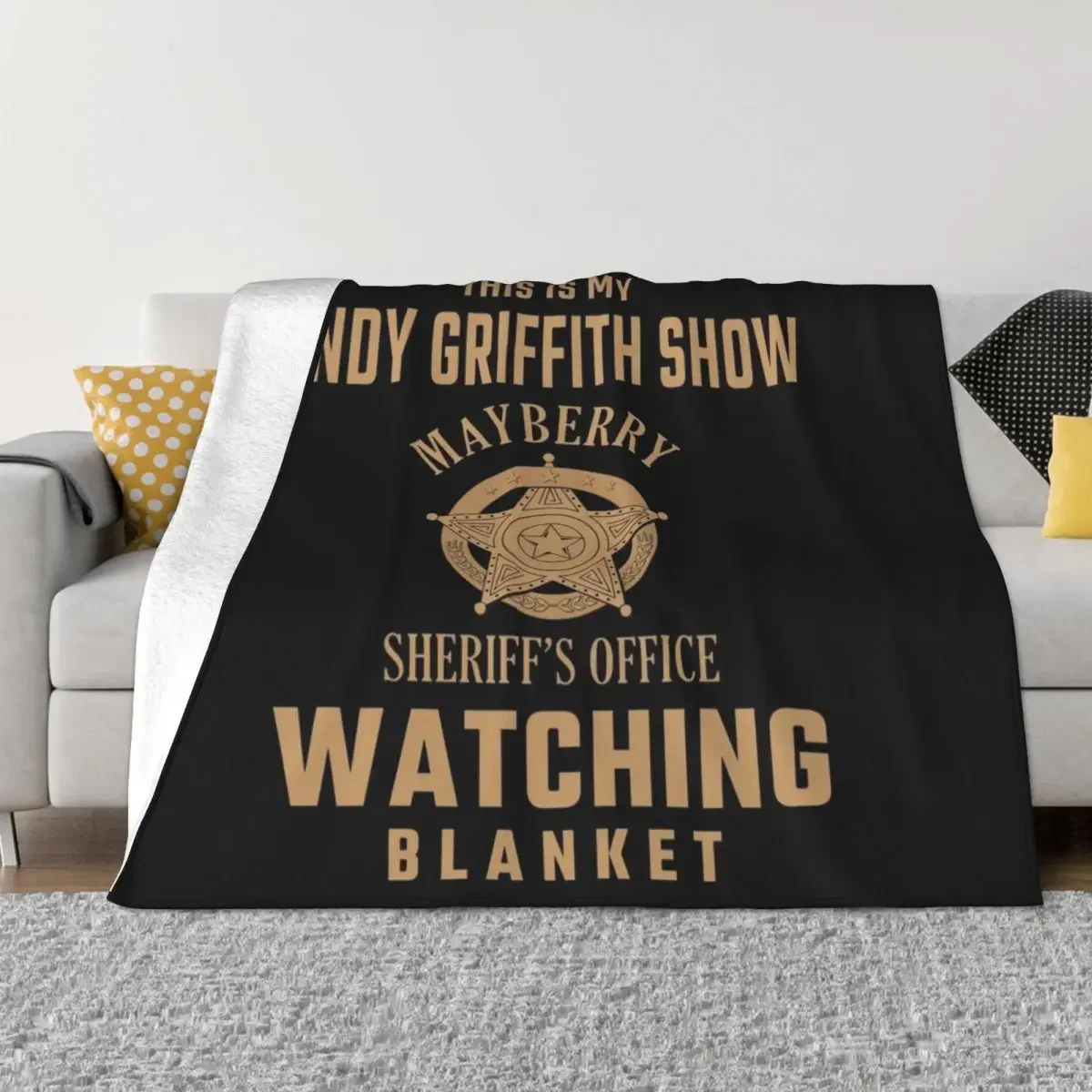 This Is My Andy Griffith Show Watching Blanket Funny Retro TV Throw Blanket For Sofa Thin christmas decoration Warm Blanket