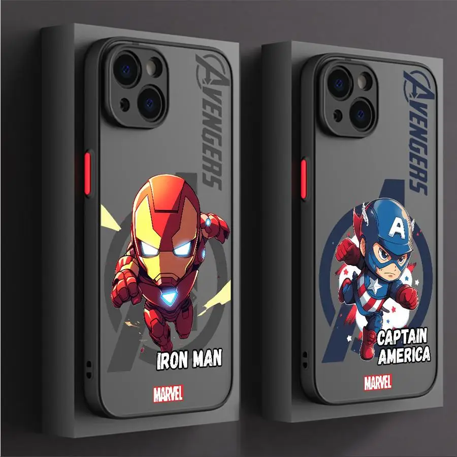 Marvel Sipiderman Groot Phone Case for iPhone 15ProMax 7 8 Plus SE 12 XS Max 14 Pro 11 Pro 13 Mini XR Bumper Matte Cover Luxury 