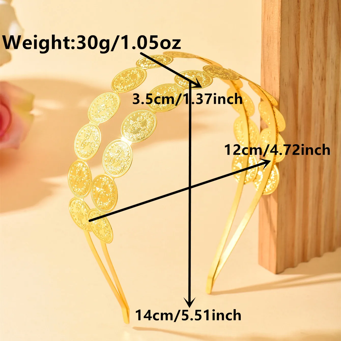 أغطية رأس عرقية عتيقة مع عملات معدنية مزدوجة الطبقات، إكسسوار غريب للمهرجانات وتصفيف المسرح