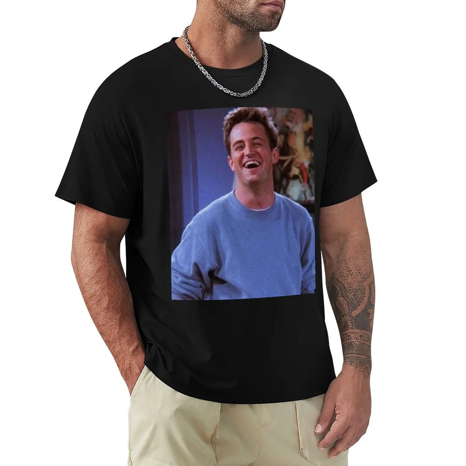 

Matthew Perry T-Shirt Work Short Sleeve Cotton Top