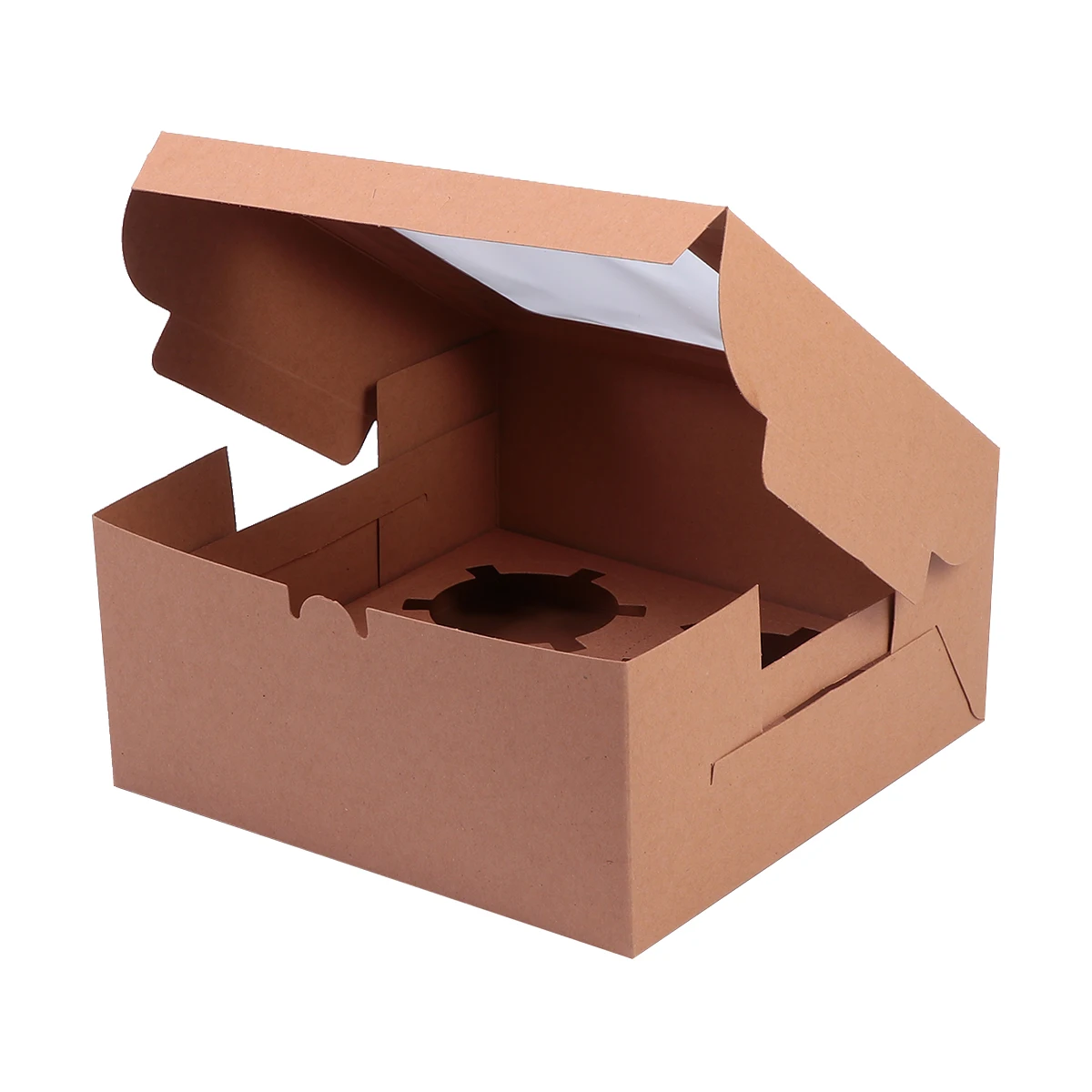 

12 Pcs Cake Boxes Food Containers Paper Holder Party Cupcake Muffin Chocolate Case Backing Baby Shower Birthday Decorative