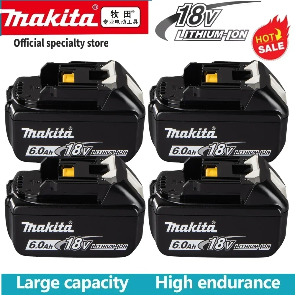 

100% оригинальная батарея Makita 6Ah/2Ah для Makita 18 В BL1830B BL1850B BL1850 BL1840 BL1860 BL1815, сменная литиевая батарея