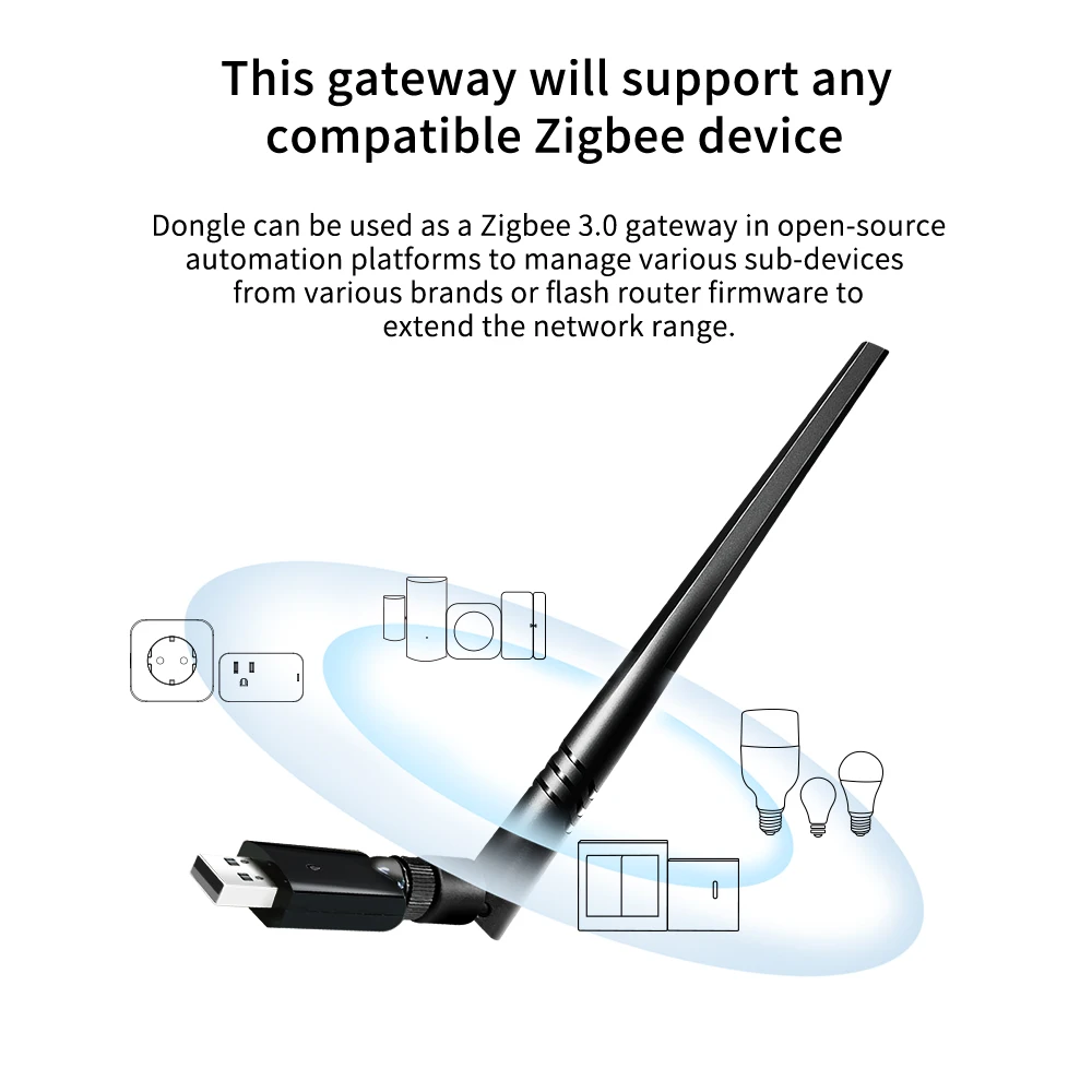 ZigBee3.0 Dongle usb Gateway extender support Home Assistant Open HAB ZigBee2MQTT long range Base EFR32MG21 firmware upgradeable