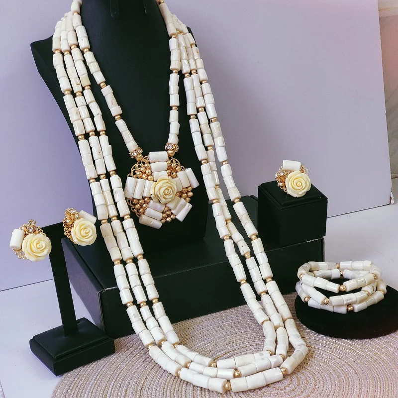 African Coral Beads Jewelry Set Original
