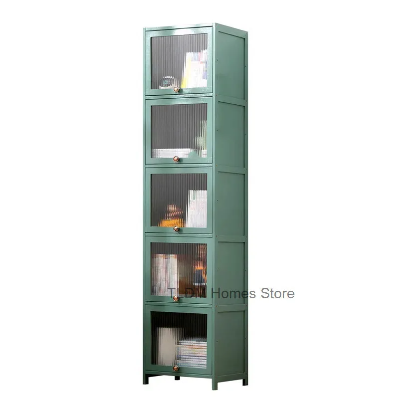 Modern Bamboo Living Room Cabinet Living Room Furniture Fall To The Ground Stand Cabinet Bedroom Glass Door Layered Shelf