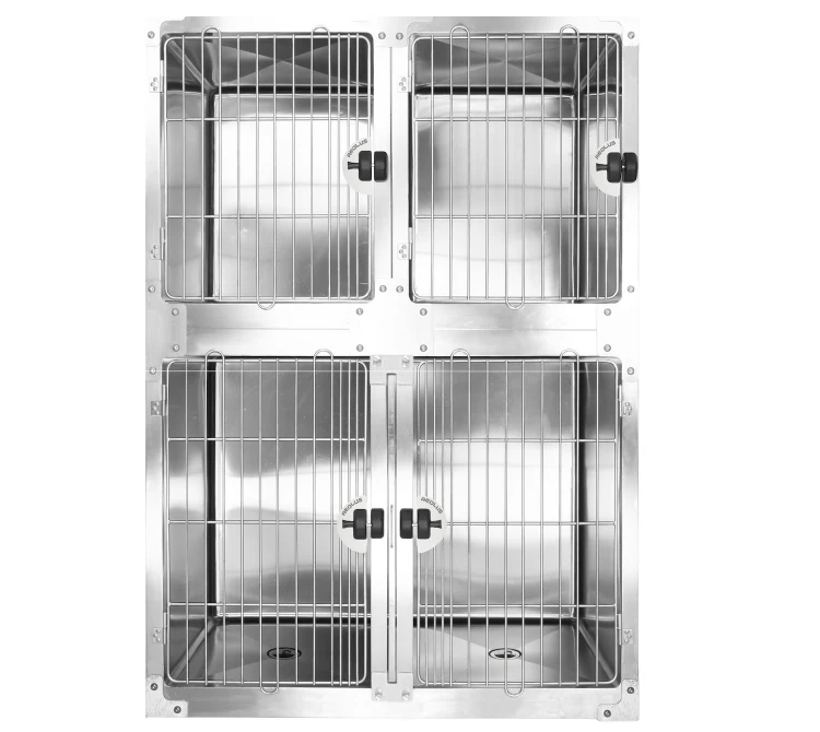 

Hayeapet Clinic Veterinary Heavy Duty Stainless Steel Vet Cat Cage Kennel With Wheels