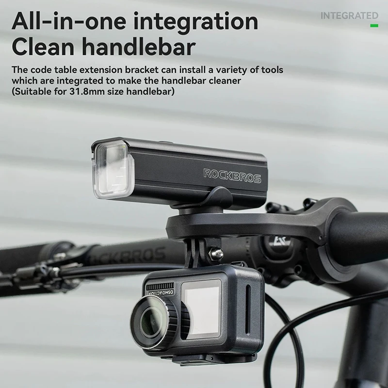 ROCKBROS ナイロン製自転車スピードメーターホルダー GoProマウント IGS / Garmin / Bryton / Cateyeコンピューター対応 MTBバイク ストップウォッチ ライトマウント