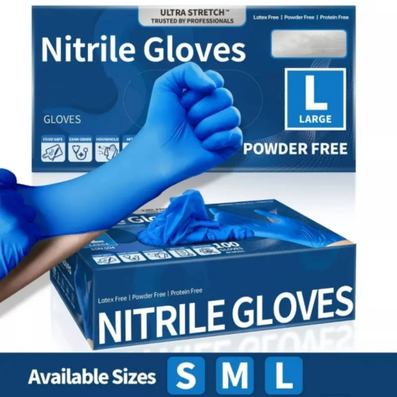 20/50PCS Disposable Nitrile Gloves Latex Powder Free Vinyl Gloves for Household Cleaning Dishwashing Garden Work Beauty Gloves