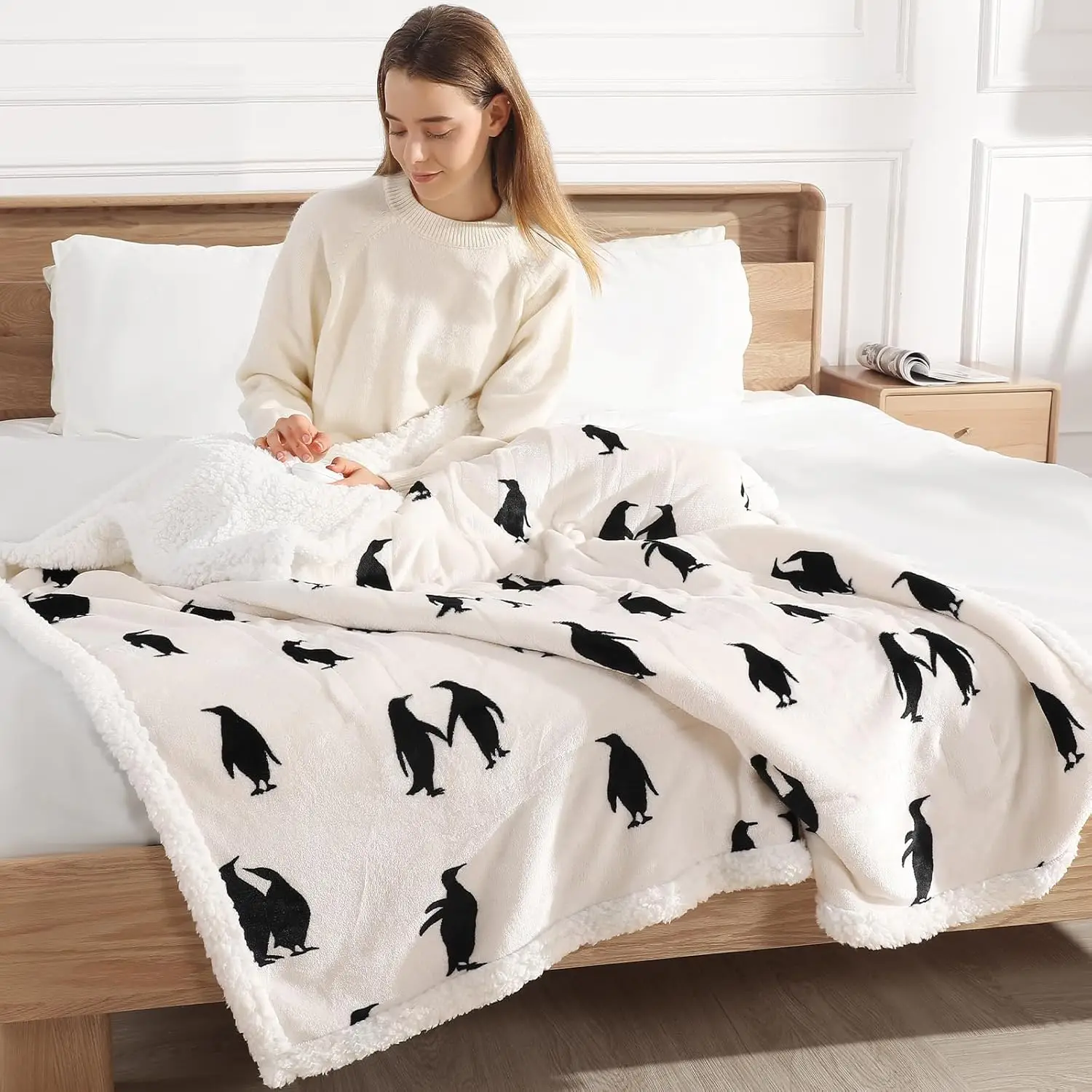 

Одеяло с электрическим подогревом размера «queen-size» с двумя контроллерами, 5 уровнями нагрева и автоматическим отключением, можно стирать в машине