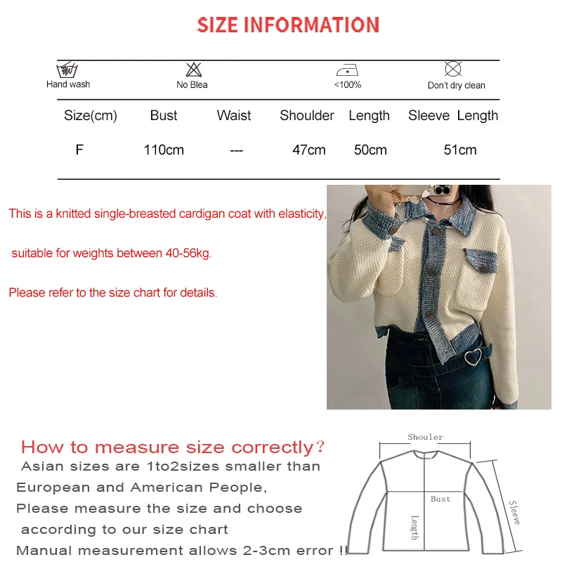 HELIAR Women Polo Neck Single-breasted Cardigan Sweater Coat Thickened Warm Patchwork Office Sweater Casual Sweater Fall Winter