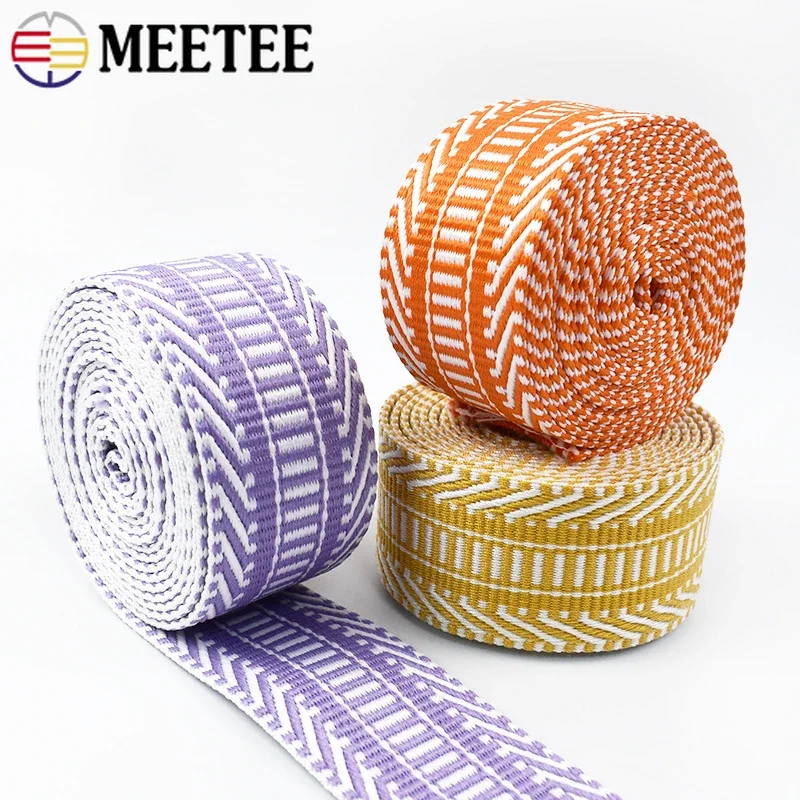 3/5Meters 38/50mm Polyester Jacquard Webbing Tapes Thick Ribbon Bag Strap Belt for DIY Clothes Bias Binding Sewing Accessories