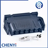 Conector automotriz de 6 pines, enchufe de lámpara de luz trasera automática hembra 893971636   893 971 636 para VW Beetle Golf Cabriolet CC A4 S4 A6