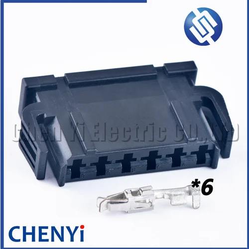 Conector automotriz de 6 pines, enchufe de lámpara de luz trasera automática hembra 893971636 893 971 636 para VW Beetle Golf Cabriolet CC A4 S4 A6