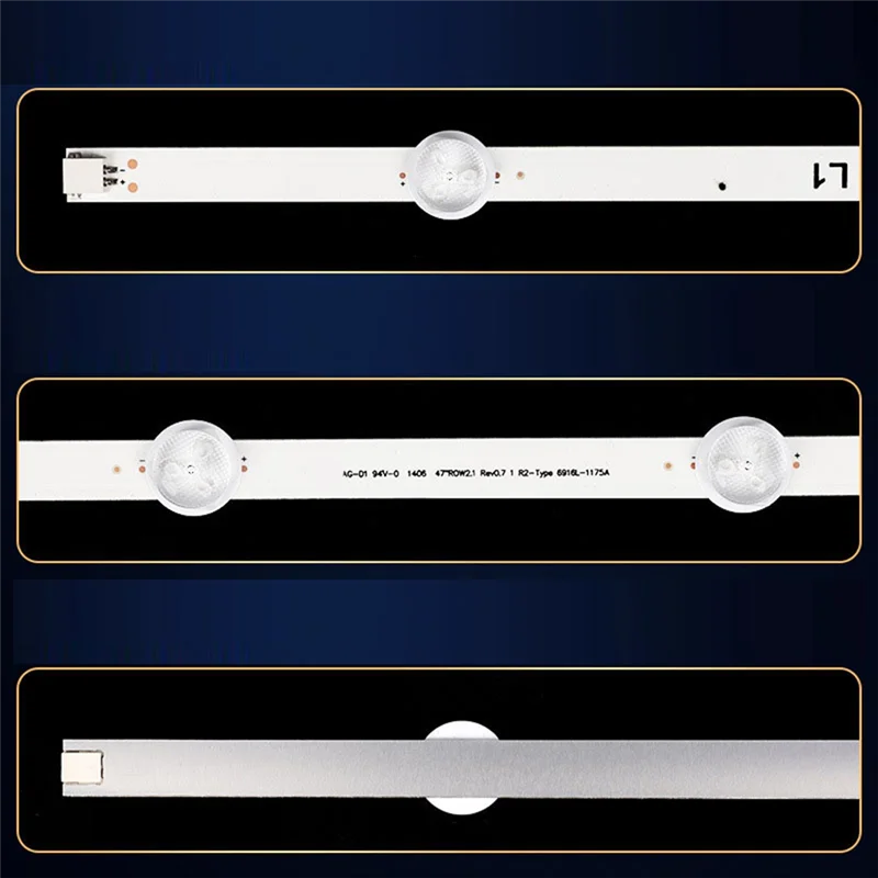 12Pcs LED Strip For 47LN5708-ZA 47LN570R-ZA 47LA620S 47LN5400 6916L-1174A 6916L-1175A 6916L-1176A 6916L-1177A 47LA620S-Hot