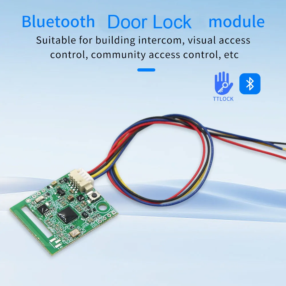 4.5-10VDC BLE5.0 Smart Door Lock Module Remote Control Switch module for TTLOCK App Unlock with G2 Option for Alexa Google home