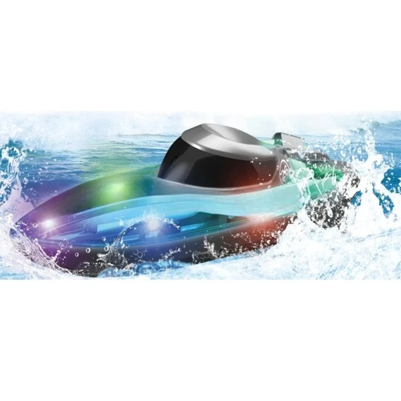 

High-speed remote control boat remote control rowing toy, suitable for children and adults, pool with lights and lake battery