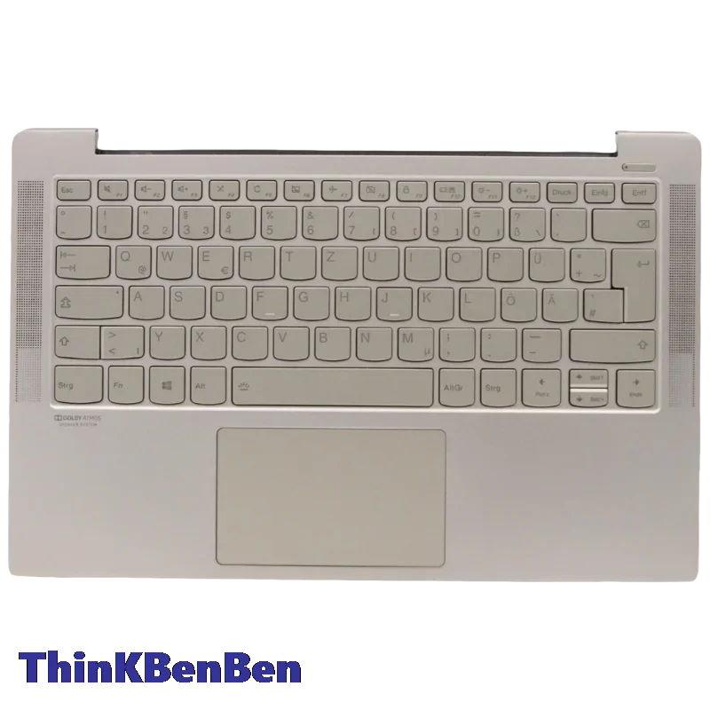 

DE German Keyboard Mica Upper Case Palmrest Shell Cover For Lenovo Ideapad Yoga S740 14 14IIL Laptop 5CB0U44118