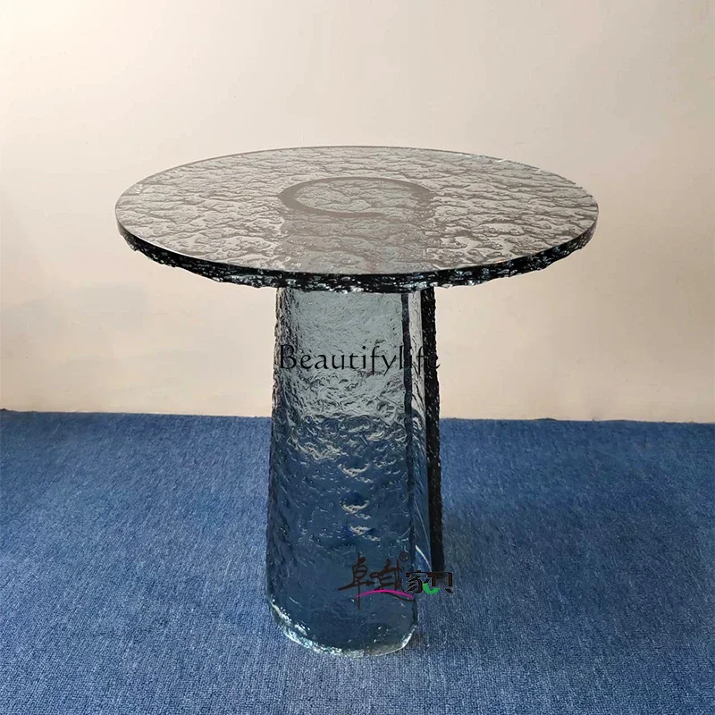 

yj5 Acrylic Water Ripple Side Table Simple Modern Living Room Balcony Coffee Table Creative Light Luxury Transparent Side Table