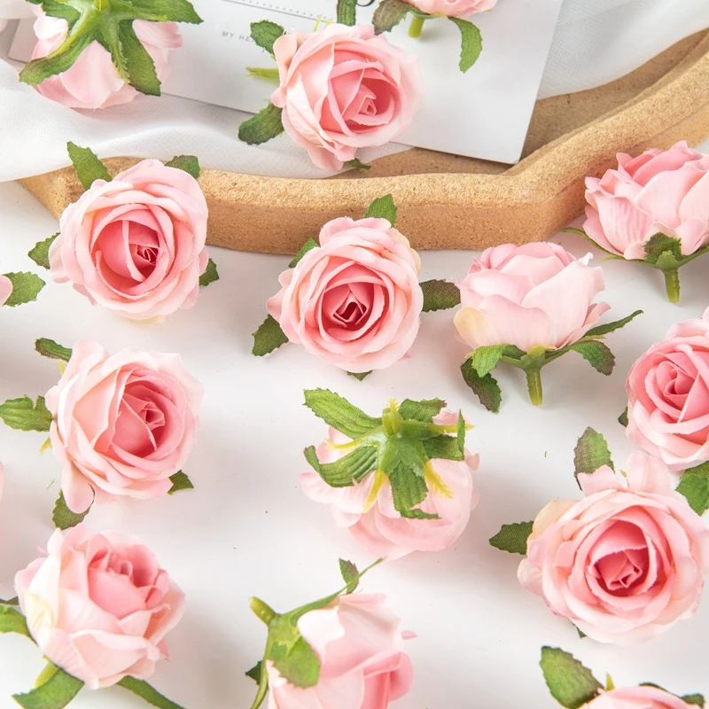 10 Stück Künstliche Blumen DIY Süßigkeitenbox Heimdekoration Festliche Dekorative Kränze Hochzeitsfeier Garten Rosenbogen Seiden-Handgelenkdekoration für Bräute – Detail 2