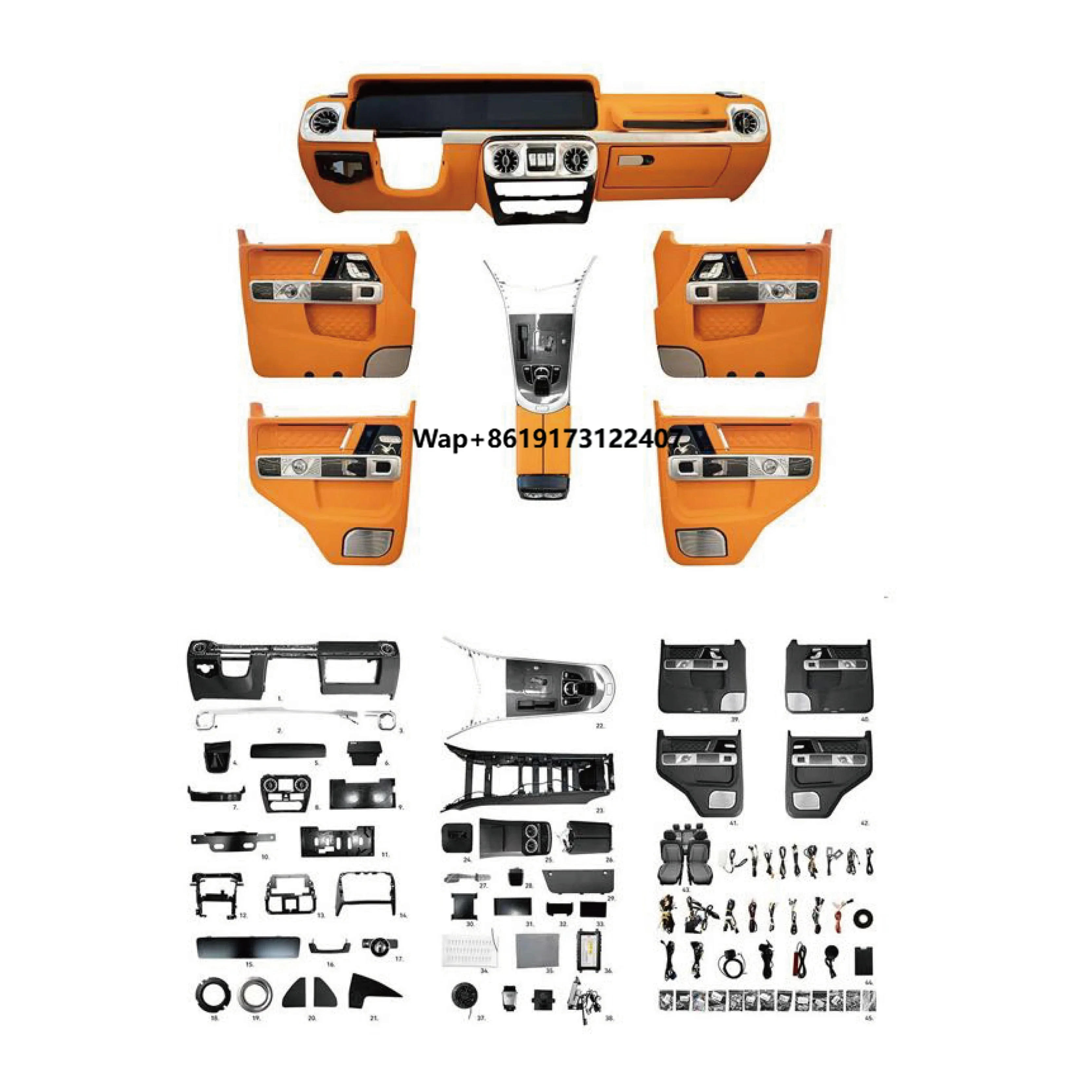 For G-class  to 2008-2012 Interior Kit Customize Auto Interior Accessories Screen Leather G63 Gwagon