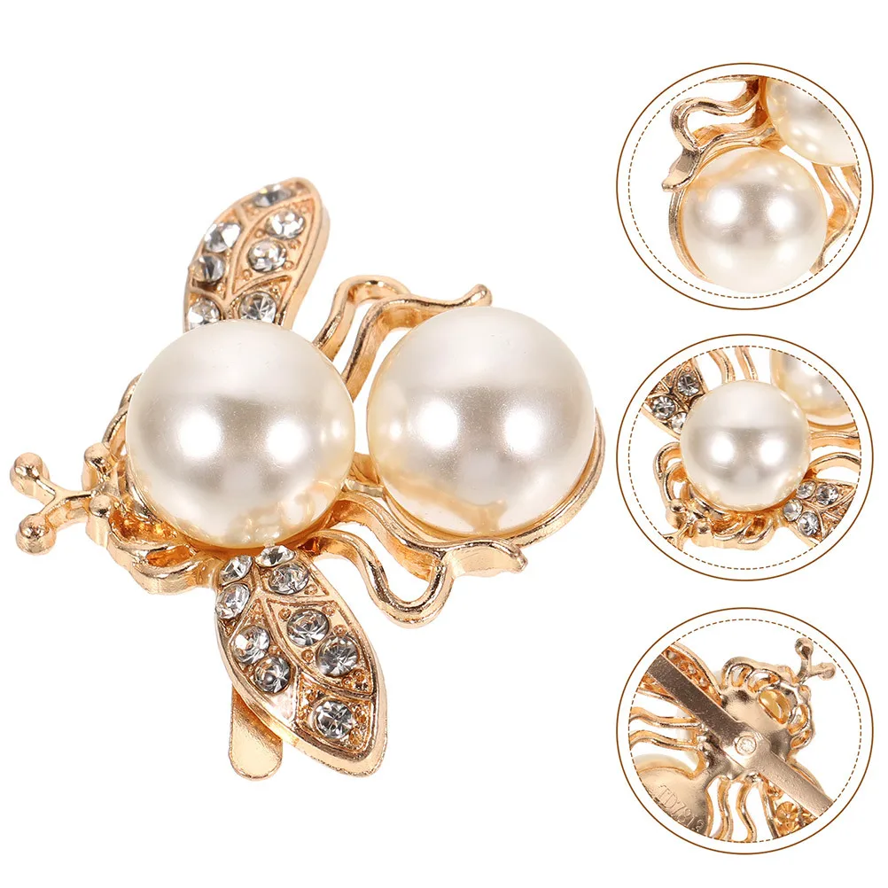 

2pcs Bee Clips Rhinestone High Heel Buckles For Wedding Party Dress Decoration Clip On Embellishments Decorative Clips Women'S