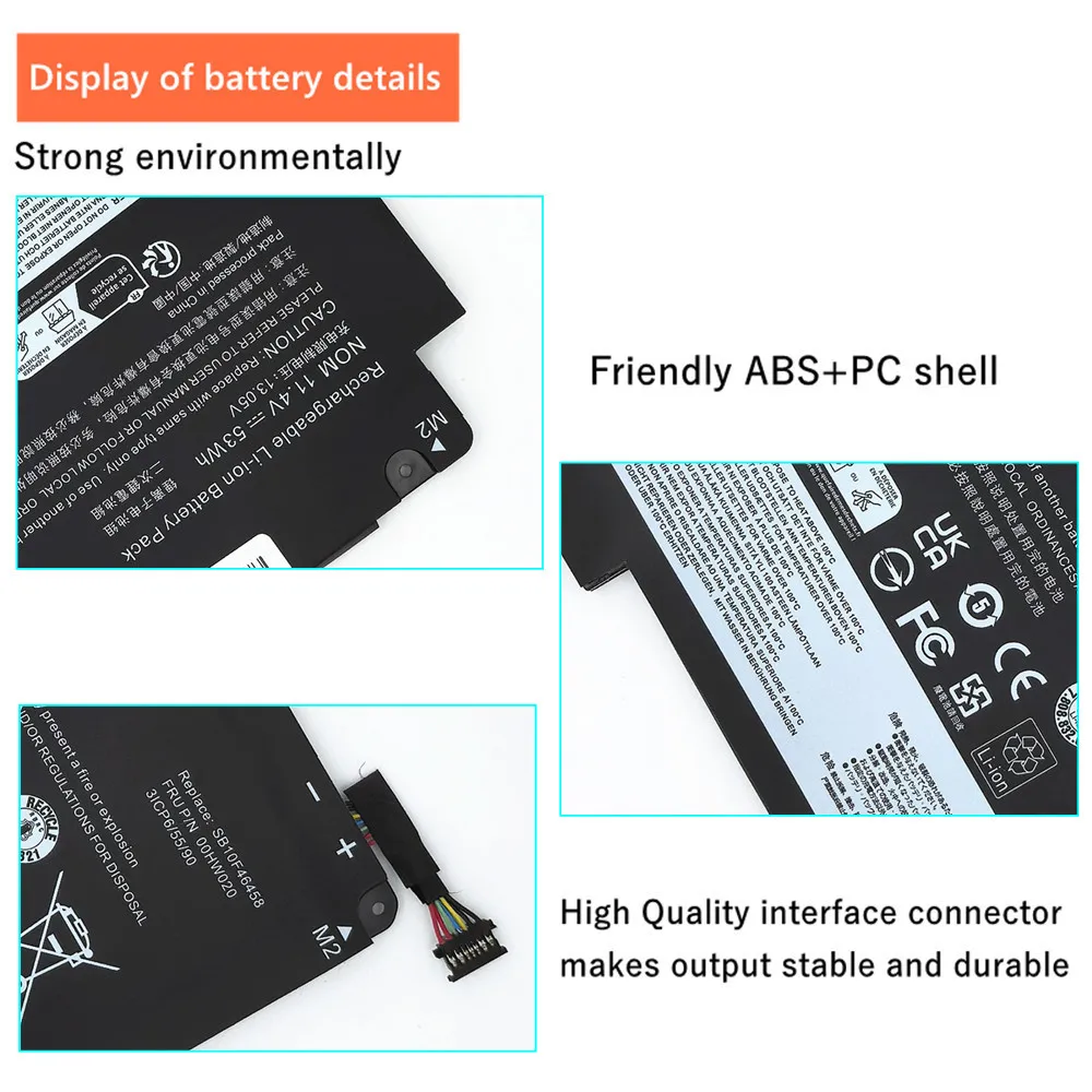00HW020 00HWO21 بطارية الكمبيوتر المحمول لينوفو ثينك باد يوجا 460 P40 يوغا سلسلة SB10F46458 SB10F46459