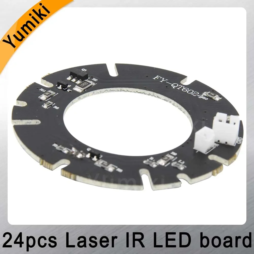 Yumiki Infrared 24*Laser IR LED board for CS Lens Security IP CCTV Camera Indoor Outdoor night vision (Diameter: 60mm)