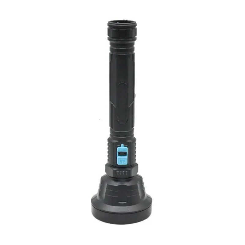 Large Reflector LED Torch: Ultra-Bright Long-Distance, USB Rechargeable Portable, Ideal for Hiking Camping Home Patrol