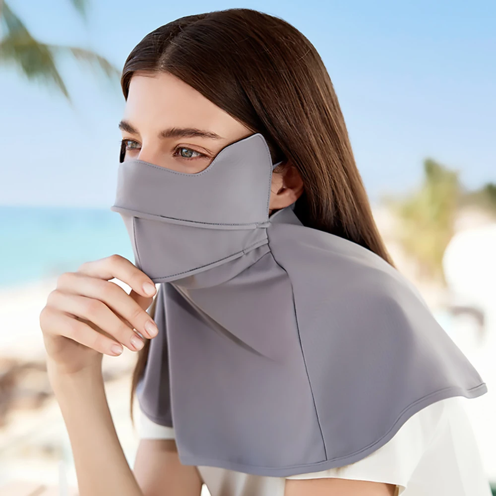 OhSUnny Super Sun Protective Scarf Face Cover,3D Breathable Cooling UV Mask for Women Men,Outdoor Dark Mouth Nose Open Balaclava