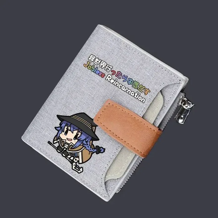 

Jobless Reincarnation Merchandise Cartoon Creative Canvas Short Wallet Multi-Card Slot Money Clip Can Hold Driver's L Anime GAME