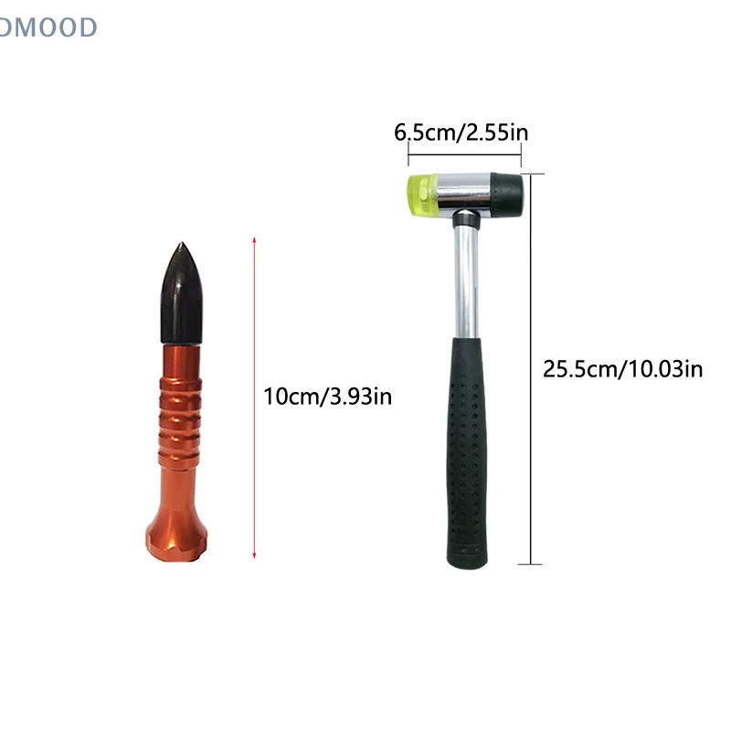 Pequeno martelo de borracha multifuncional com alça antiderrapante, malho de cabeça de nylon, ferramentas manuais DIY, acessório de joias