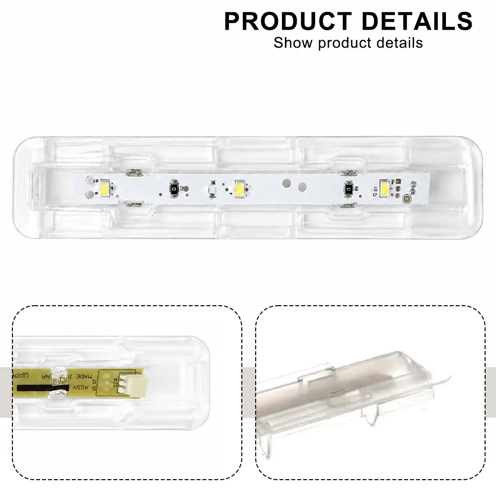 LED Refrigerator Light Strip Replacement For W10876365 W10826780 W10710826 Energy Efficient White Interior Lamp Bar