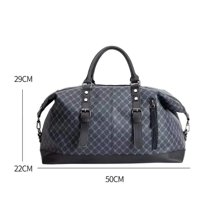 Floral Plaid Print Handbags Men Travel Tote Fashion Top-Handle Bags Luxury Men's Crossbody Bag Large Capacity Laptop Bag Male